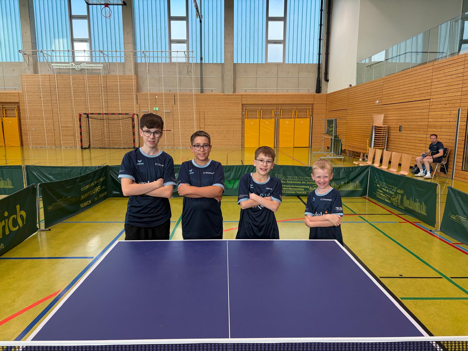 Équipe Gréiwemaacher 1 de tennis de table, Cadets, championnat Championnat Cadets Division 4